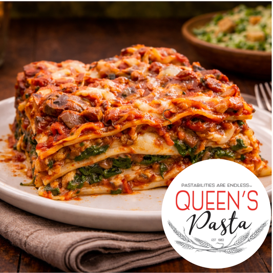 Queen’s Pasta - Mushroom & Spinach Lasagne