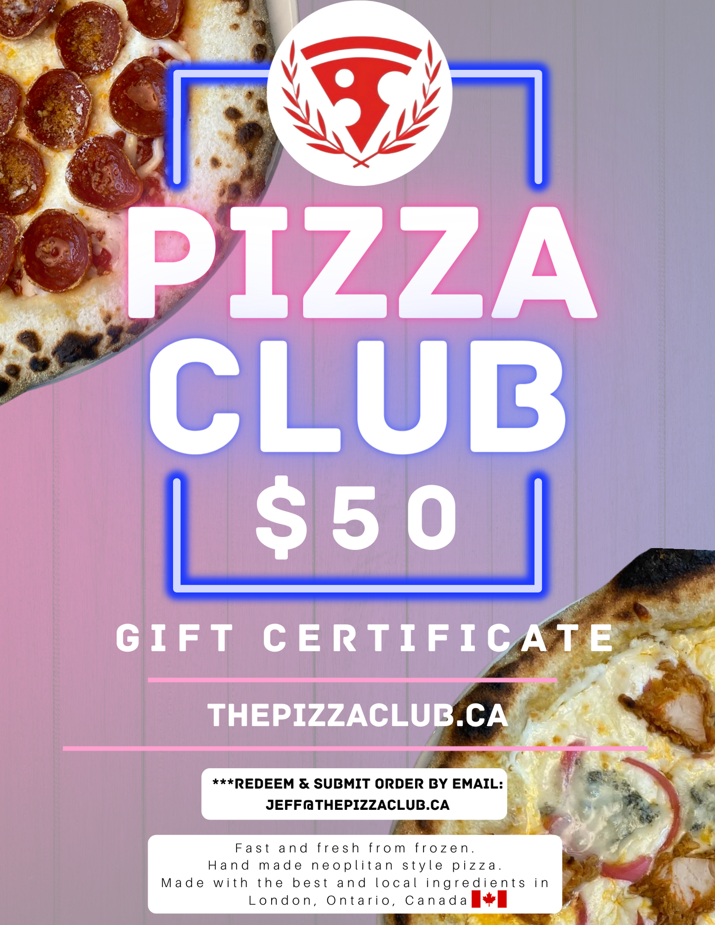 Pizzaclub Gift Certificate - $50